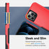 Heavy Duty iPhone 12 Pro Max Case (6.7") - Shockproof, Red, with Belt Clip Kickstand & Tempered Glass Screen Protector.