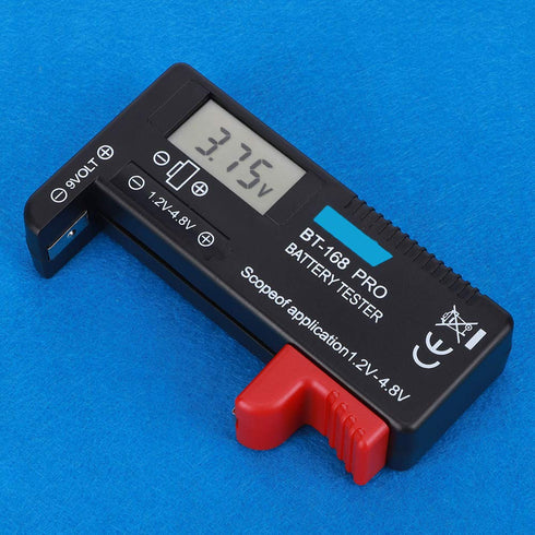 Digital Battery Tester for AAA, 1.2~4.8V 9V Portable Tester for CR2032 6F22 9V 10440 14500 AAA D Batteries