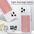 WWW Card Holder with Stand for Phone, PU Leather Credit Card Holder with 3M Adhesive Sticker for Smart Phones, Pink