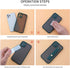 Removable and Reusable Cell Phone Grip Strap, Yetaida Telescopic Kickstand Bracket for Most Smartphones, Black