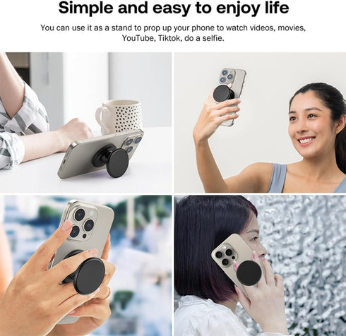 Grippopso Macaron Solid Color Design Expandable and Collapsible Mobile Phone Grip Stand Holder for Phone Tablet Cell