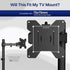 VIVO 27 Inches Height Adjustable VESA Adapter Stand for Individual Monitors up to Black