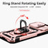 iPhone 12 Pro Max Case with Camera Cover & Kickstand, Impact-Resistant Shockproof Protective Bumper (Rose Gold)