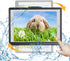 Shower Tablet Holder Waterproof, Wall Mounted Bathroom Case with Rotation and Anti-Fog Screen for 11 inches (Black)