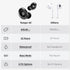 Tempo 30 Wireless Earbuds for Small Ears, Comfortable Bluetooth Ear Buds for Women and Men, IPX7 Sweatproof, Black