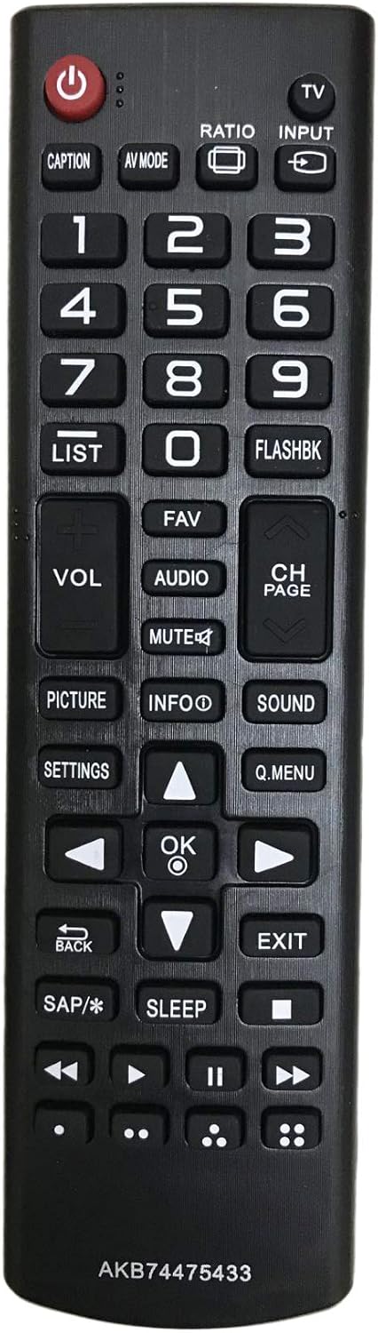 Replacement Remote Controller for LG LED TV Models: 43LF5400, 55LB5550-UC, 60LF6000, 32LB550B, 49LF5400