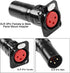 MEIRIYFA XLR 3 Pin Female to Male Pass Through Panel Mount Jack, Mic XLR 3PIN D Series Type Adapter for Microphone