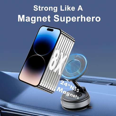 EVEMANT 2026 360 90 LBS Upgraded Vacuum Magnetic Car Phone Holder, Adjustable Magsafe Car Mount with Ultra Suction Cup