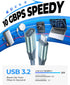 AINOPE USB C Extension Cable 6.6ft, 10Gbps, 100W - Fast Type C Extender for MacBook Air M2 Pro, PSVR2, iPad Pro, Dell