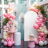 Jnbasdffb 6 White Spring Floral Wedding Arch Cover,Stretchy Spandex Arch Backdrop Stand Covers FT,Modern Oil Painting