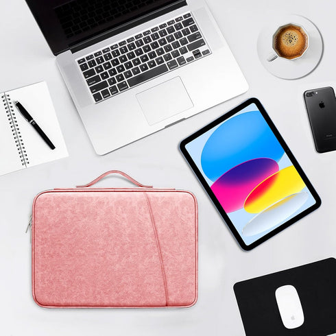DTTO 9-11 Inch Tablet Sleeve Bag for New 11-in iPad Air M2/iPad Pro M4, Waterproof Travel Case, Pink
