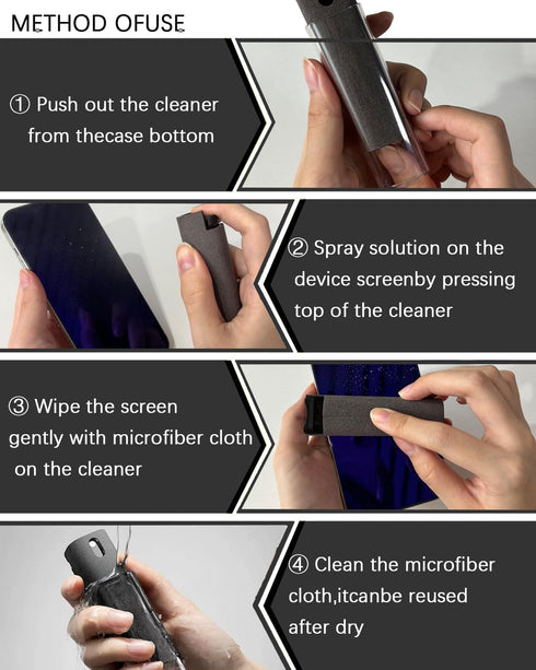 Mketnymy Screen Cleaner Spray and Wipe Touch Screen Cleaner Cleaner iPad Cleaner for iPhone Computer Laptop Tablet