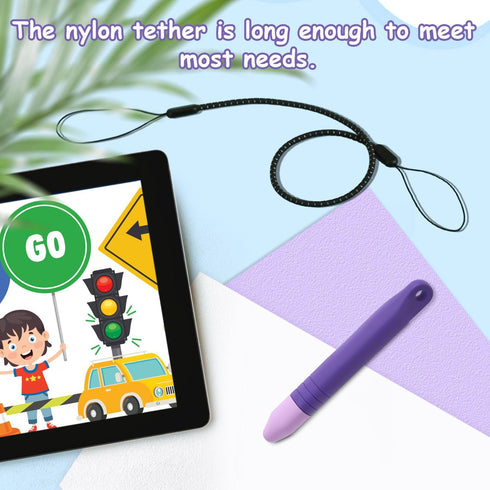 Kid-Friendly Stylus Pen for Touch Screens, Capacitive Stylus Pen with Tether, Kid Tablet Stylus Pen, Children's Crayon