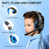 ShinePick Kids Over-Ear Gaming Headphones with Microphone and Volume Control for Kids Teens Online School (Blue)