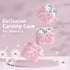 Lerobo 4 4 2024 for Airpods Case Cover with Cleaner Kit, Cute Flower Engraved Silicone Protective Case Cover