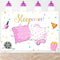 Mocsicka Sleepover Party Backdrop for Pink Girl Pajamas Pillow Fight Decorations, Slumber Party Banner (5x3ft)