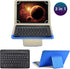 DETUOSI Universal 8.0 inch Android Tablet Case with Keyboard, Removable Wireless Bluetooth Keyboard + PU Leather Folio Book Cover + Stand, Travel Portable Sleeve for iOS/Android/Windows System Tablet