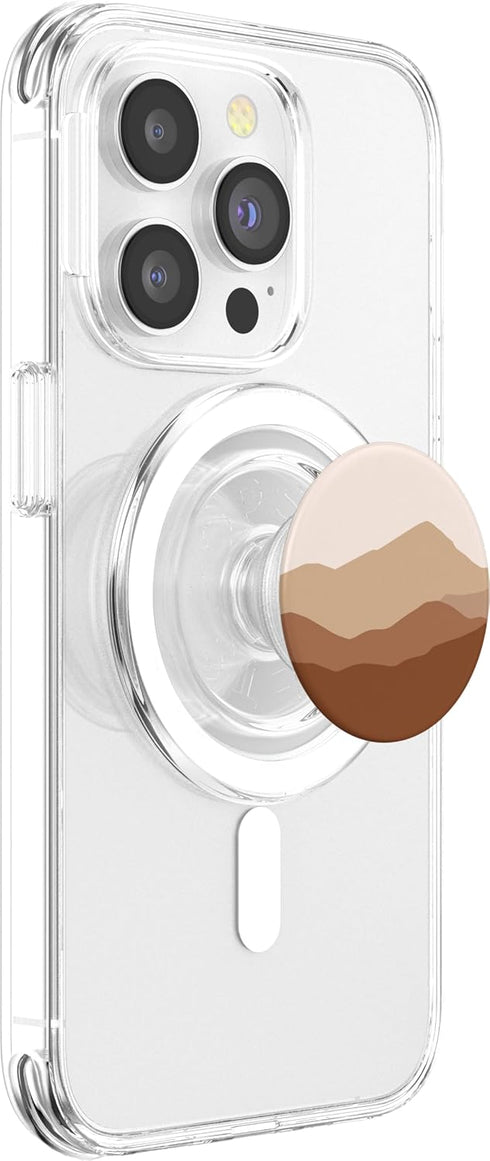 PopSockets MagSafe PopGrip for iPhone: Minimal Boho Mountain Desert Tan Brown