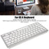 Mini Keyboard, Slim 78 Keys Portable White Computer Keyboard, Quiet Typing for iOS Systems (Korean)