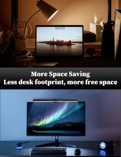 USB Powered Monitor Light Bar, Eye Caring LED Screen Light for Workspace, Dimmable Minimalist Lamp, Touch Control for