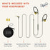Elgin Rumble Wired Earplug Headphones, In-Ear Earbuds with Mic, 3.5mm Jack, IP67 Waterproof, Noise Isolating