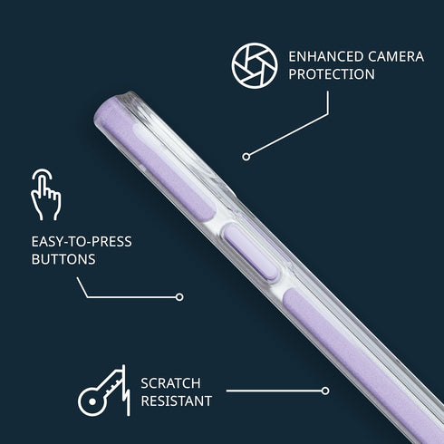 tech21 16e 15 EvoCrystal Kick case for iPhone / - Compatible with MagSafe - Impact Protection Case - Lilac