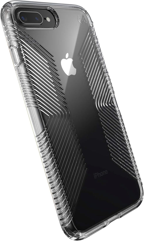 Speck Products Compatible Phone Case for iPhone 8 Plus/iPhone 7 Plus - Presidio Perfect-Clear with Grip