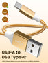USB C Charger Cable, 4-Pack (3/3/6/6ft) Nylon Braided USB to USB C Cable Compatible with iPhone 15/15 Pro/15 Plus