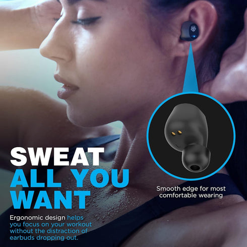 Wireless Bluetooth Earbuds with Advanced Noise Cancellation, Deep Bass, and IPX5 Waterproof - 36-Hour Battery Life - Compatible with iPhone, Samsung, Android, PC - T98 Black