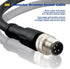 M8 4 Pin Male Socket Panel Aviation Wire, 8mm Industrial Circular Sensor Connector Cable, 6.5Ft/2M