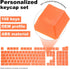 MECCANIXITY 108 Keys Pudding Keycaps Set OEM Profile 60 Percent ABS for Mechanical Keyboard Layout, Orange Double Shot