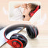 Bluetooth Over Ear Headphones with Microphone, Lightweight Wired/Wireless HiFi Stereo, Colorful LED Lights, Deep Bass