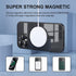 Magnetic Soft Clear Phone Case for iPhone 15 Pro Max, Titanium Black with Military Grade Drop Protection