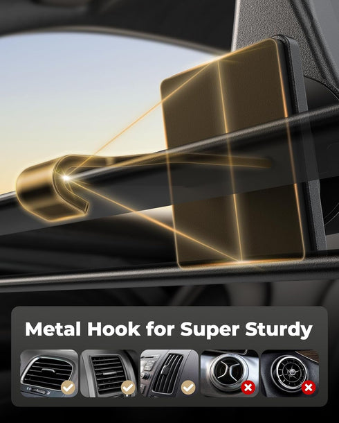 Universal Socket Car Vent Mount, Works with PopSockets, Magnetic Socket Phone Holders for Car Air Vent, Hands Free