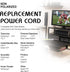 Xtreme 10 Foot Non-Polarized Replacement Power Cord for TVs, Game Consoles, Printers, and More