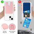 SHANSHUI Phone Card Holder, 3 Pack Premium Silicone Credit Card Holder for Cell Phone Wallet, Compatible with iPhone,