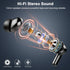 5.4 45H IP7 Wireless Earbuds, Bluetooth Headphones with ENC Noise Canceling Mics, in-Ear Earphones Deep Bass Stereo