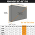 52-55 Inch 600D Outdoor TV Cover with Clear Scratch Resistant Front Flap + Bottom Cover, HOMEYA Weatherproof