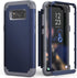 IDweel for Galaxy S8 Case, Blue for Men Guys, 3 in 1 Shockproof Slim Hybrid Heavy Duty Protection Hard PC Cover Soft