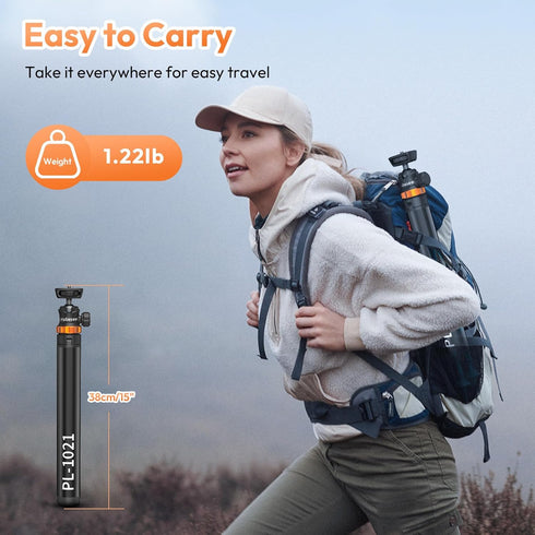 79" 1/4" 360 Extendable Tripod Aluminum, Portable Adjustable Light Stand with Screw, Ball Head Camera Phone Tripod