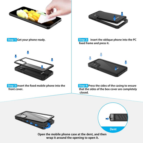 Samsung Galaxy S21 Waterproof Case, IP68 Certified Dustproof Shockproof Rugged Cover with Built-in Screen Protector