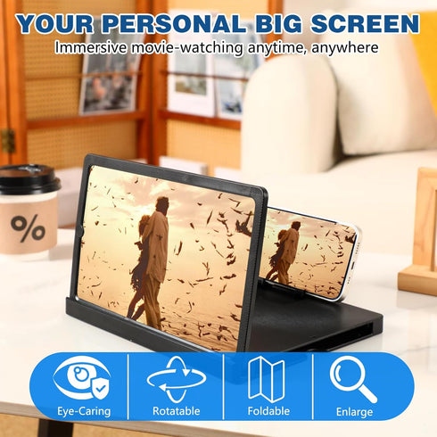 Generic 2026 Phone,3D (Black,12in) New Screen Magnifier for Cell HD Big Screen Phone Magnifier,Foldable Phones