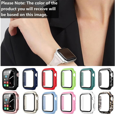 Pocoukate 12 Pack Case 40mm with Tempered Glass Screen Protector, Hard PC Compatible with Apple Watch Series SE/6/5/4