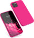 kwmobile Soft Slim Case for Apple iPhone 12 Pro Max - Protective TPU Silicone Cover - Neon Pink