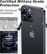 TORRAS LensGuard iPhone 15 Pro/iPhone 15 Pro Max Camera Lens Protector, Aerospace Grade 9H Tempered Glass, Black