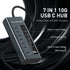 USB C Hub 7 in 1, 10Gbps USB C to USB C Adapter, Data & Charging for iMac, MacBook Pro/Air, XPS