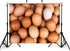 KeyWork 8x8ft Brown Egg Backdrop Farm Produce Photography Background for Party Rustic Farmhouse Themed Events