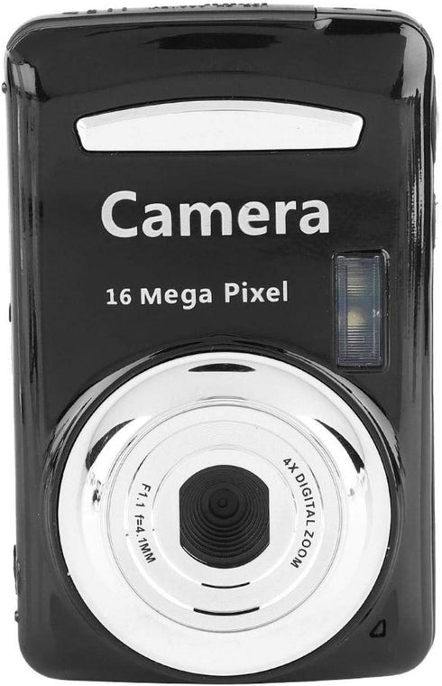 Small Digital Camera 16MP, Compact Digital Camera with 2.4in Large Screen, Portable for Travel Use (Black)