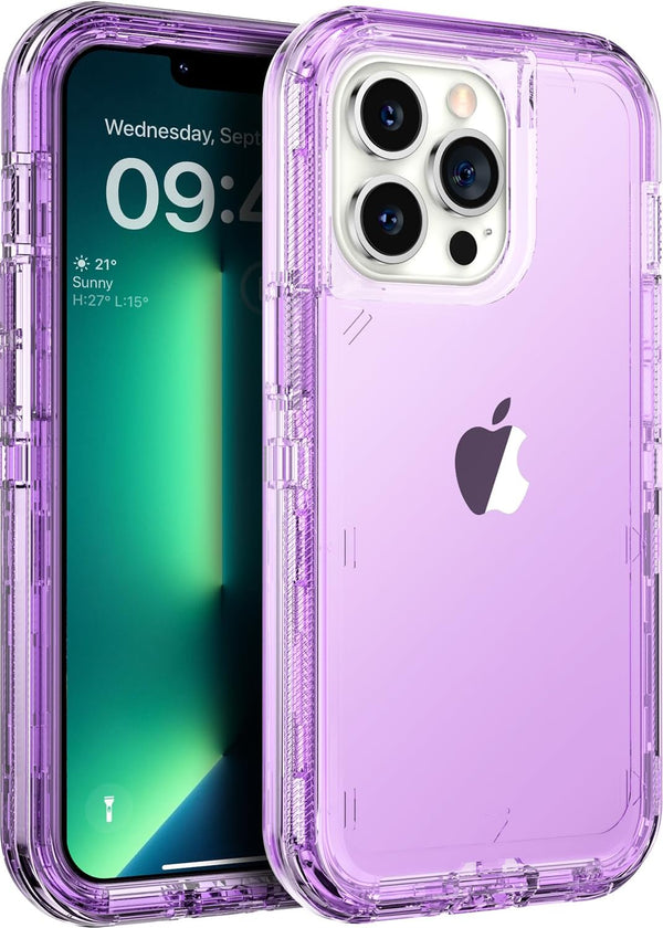 ORIbox Case for iPhone 13 Pro Max/12 Pro Max - Purple, 10 FT Military Grade Drop Protection, Transparent Heavy Duty