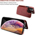 ONETOP Wallet Case for iPhone 12 Pro, PU Leather Kickstand Card Holder, Double Magnetic Clasp Cover 6.1 Inch